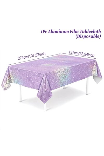 Choice Purple Pink Purple Laser Tablecloth Shimmering Laser Rainbow Tablecove...