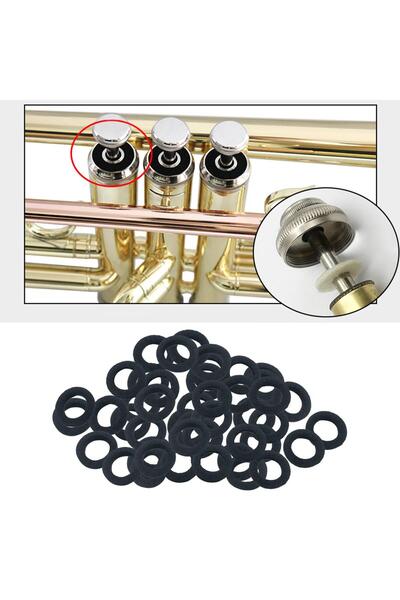 Choice Black 50 Pieces Cornet trumpet type Felt Washers Musical Instrument Du...