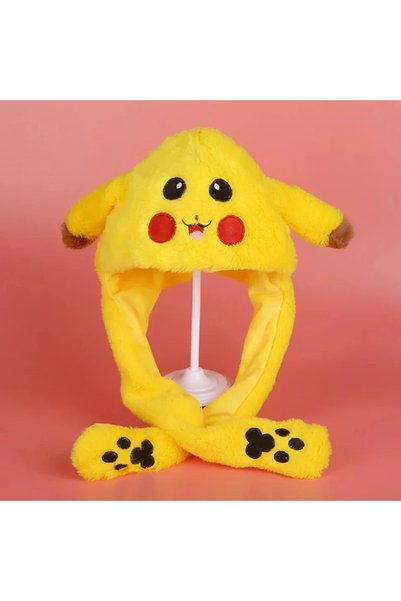 Choice No light-yellow Glowing Rabbit Hats Children Plush Hat After Pressing ...