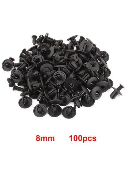 Choice 8mm 100pcs Car Plastic Rivets 8mm/6mm Hole Car Fasteners Bumper Fender...