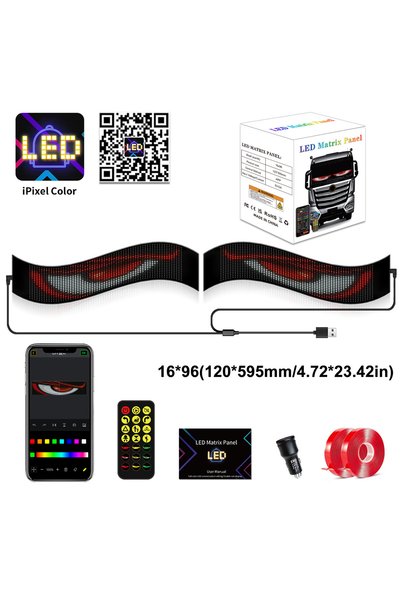 Choice 2PCS 16x96 LEDs Multifunctional Bright Devil Eyes LED Light for Car Wi...