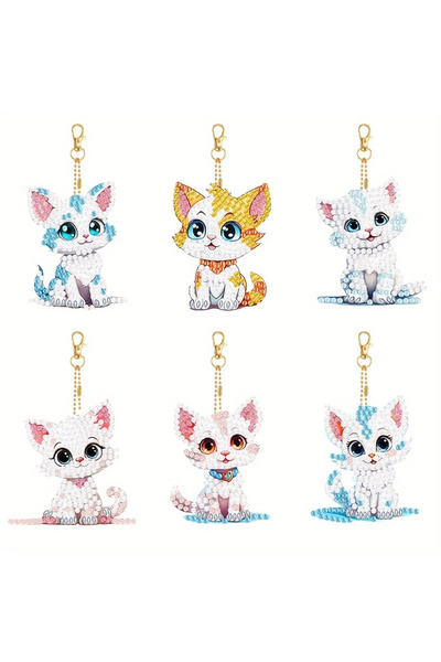Choice YSQ026 6Pcs/SetDIY Diamond Painting Keychain - Animal Owl Pattern, DIY...