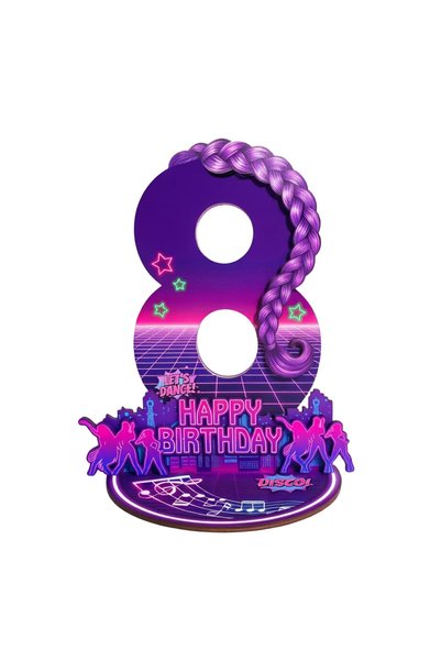 Choice Other 8 Purple Disco Music Dance Party Supplies, Purple Birthday Cente...