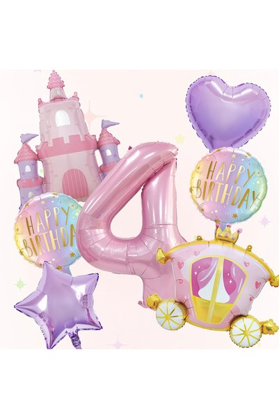 Choice as the picture as the picture 7Pcs/set Princess Theme Castle Carriage ...