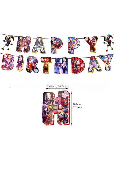 Choice banner 1pc The Amazing Digital Circus Birthday Themed Party Decoration...