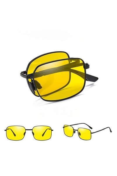 Choice Black night vision Polarized Folding Sunglasses for Men's Driving Day ...
