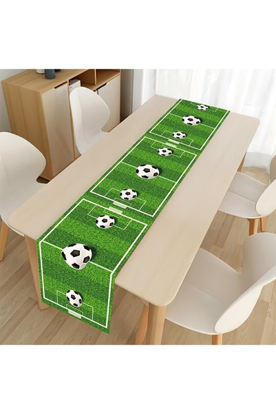 Choice 35x180CM Style 7 1pc Soccer Table Runner Soccer Game Day Decor Polyest...