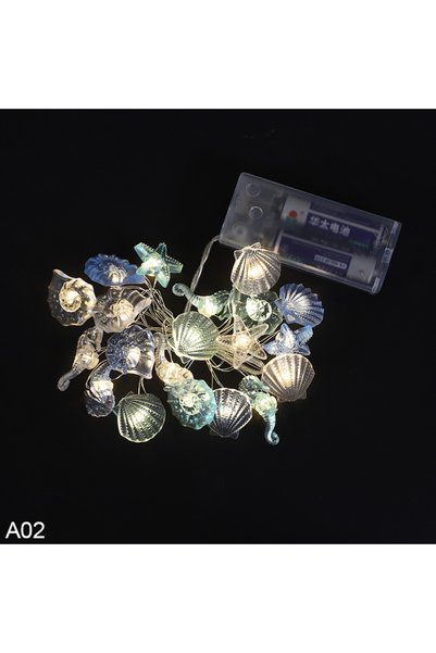 Choice A02 2M 20LED Ocean Seashell Starfish String Lights Under the Sea Fairy...