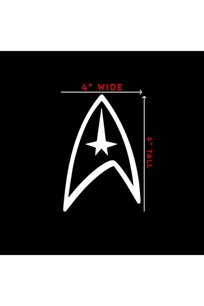 Choice vad1-6x4cm-1pc 1Pc Star Trek Federation Logo Sticker Waterproof UV Vin...