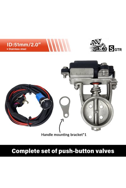Choice Mid-pipe stainless steel 51mm Stainless Steel Motorcycle Exhaust Valve...