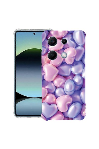 bestcase Husă Anti Shock Case For Xiaomi Redmi 17, Colored Hearts, Protecție ...