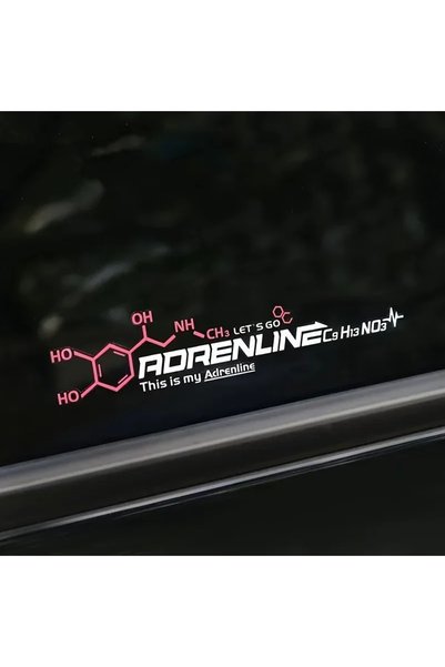 Choice B 1PC Racing-Themed Vehicle Sticker for Car Motorcycle "Adrenaline" Ch...