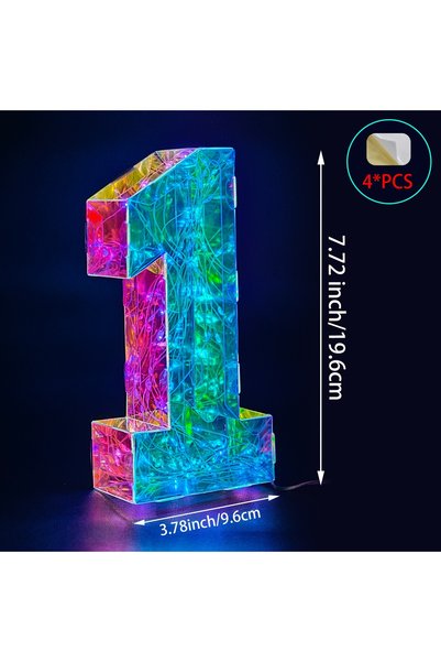 Choice 1 Multicolor LED Marquee Letters & Numbers, Glam Style with Dual Power...