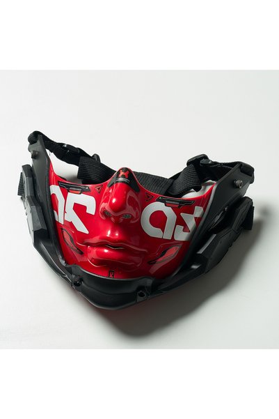Choice Half-Face-Red 14Color Cyberpunk Half Face Mask Mecha Style Halloween C...