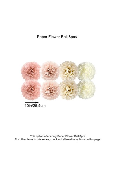 Choice PomPoms 8pcs Boho Party Decorations Retro Pink Dusty Rose Blush Nude T...