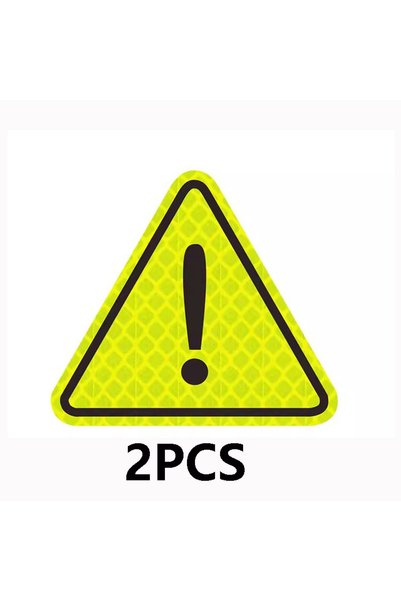 Choice 2pcs Green 2/4pcs Triangle Reflective Safety Stickers, Suitable for Ca...