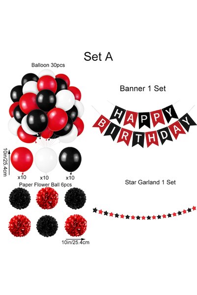Choice Party Set A Birthday Party Decorations Supplies, Red And Black Decor, ...