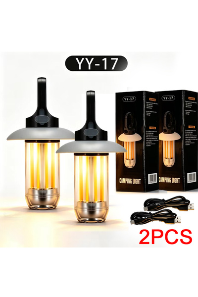 XIWANGFIRE 2PCS YY17 camping light USB-C Rechargeable LED Camping Lantern wit...