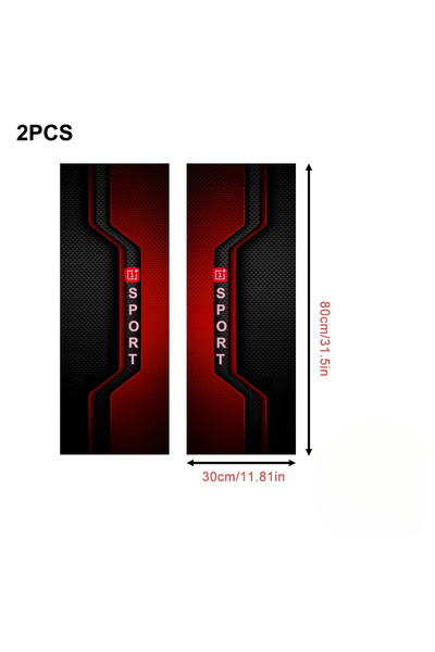 Choice 1 pair Car A‑Pillar Vinyl Sticker Sport Red Carbon Fiber Pattern Auto ...