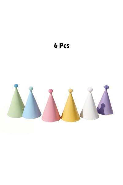Choice 6pcs 6/12pcs Colorful Macaroon Birthday Party Hats | Macaroon Cone-sha...