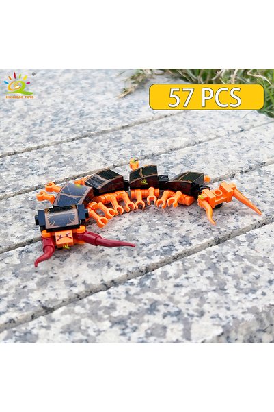Choice NO.6 HUIQIBAO Creative Moc Insect Building Blocks Bee Dragonfly Ant Ma...