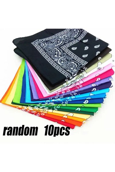 Choice 55X55 cm random 10pcs 1/10pcs Fashion Hip Hop 100% Cotton Bandana Squa...