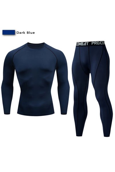 Choice 2XL for (73-83kg) Image color 2pcs Men's Compression Sportswear Suit E...