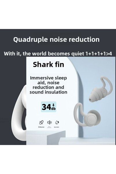 Choice gray Silicone Sound Insulation Earplugs Noise Reduction Sleep Student ...