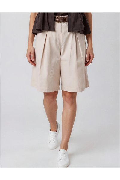 Marilyn Boutique Βερμούδα Διακριτικές Πιέτες Ζώνη