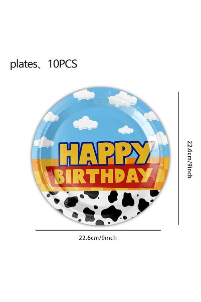 Choice 10pcs 9inch plate Toy Themed Birthday Party TablewareSet Cup Plate Pap...