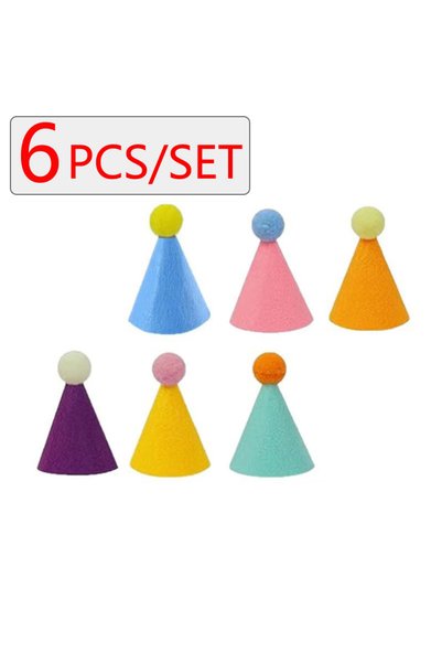 Choice 6pcs set 3/6pcs Pet Party Hat Colorful Mini Party Hats for Stuffed Ani...
