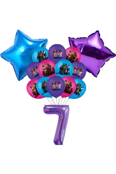 Choice 21pcs balloon 7 K&Katseye Birthday Party Supplies Girl Party Favor Bal...