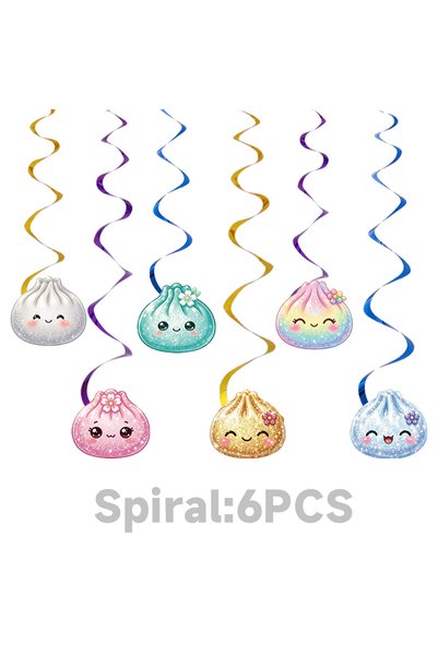 Choice Hanging Swirls Cute Dumpling Bao Birthday Party Decorations Kit Kawaii...