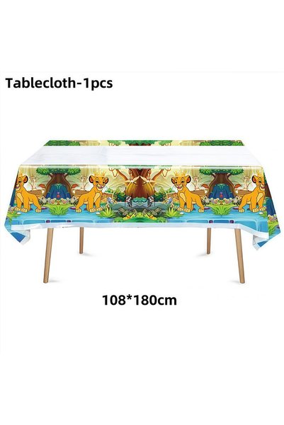 Choice 1pcs tablecloth Lion King Simba Birthday Decoration Party Supplie Cart...