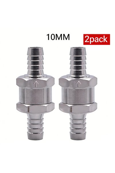 Choice 10mm 2PACK Fuel Non-Return Check Valve 6/8/10/12mm Alum Alloy One-Way ...