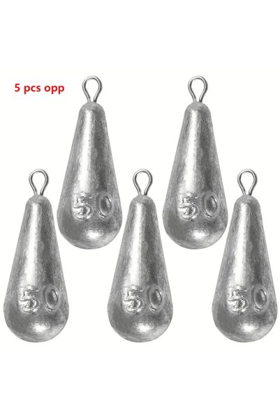 Choice 50 جرام - 4.5 سم، 5 قطع، أوزان 10-100 جرام، أوزان صيد على شكل قطرة ماء...