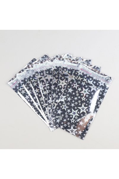 Choice 100pcs 8x11cm Silver 100pcs Self-adhesive Metallized Bags Aluminum Fil...