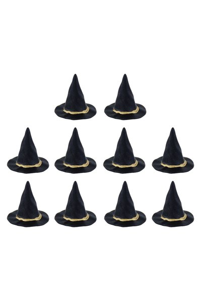 Choice A01 10pcs Halloween Witch Hat Mini Hats Drinks Cauldron Pots Kettle Cu...