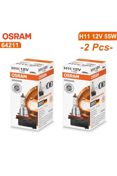 Choice H11 12V 55W 2pcs OSRAM H11 12V 55W 64211 PGJ19-2 Original Line Car Hal...