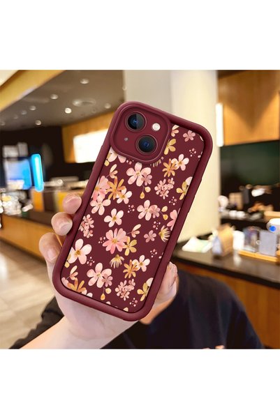 CHICASELUX غطاء عالي الجودة متوافق مع هاتف iPhone 14 Plus، بتصميم زهور متفرقة...