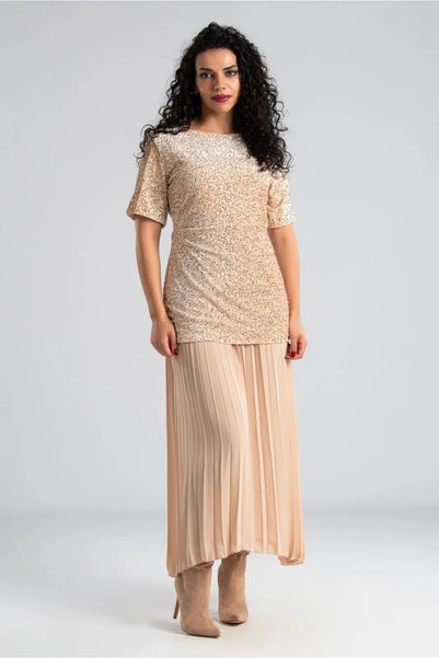Marilyn Boutique Φόρεμα Velvet Πλισέ Τελείωμα