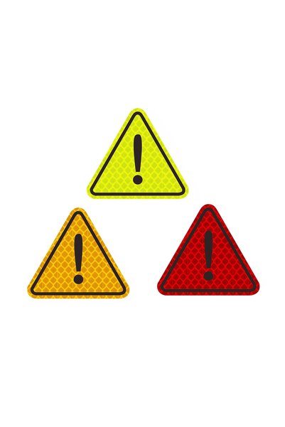 Choice 3pcs Mix 2/4pcs Triangle Reflective Safety Stickers, Suitable for Car ...