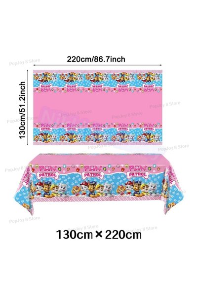 Choice 1 Pcs B PAW Patrol Disposable Plastic Rectangle Table Cover, Puppy Dog...