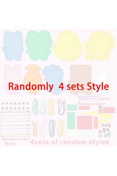 Choice Random 4 Animal set Kids Cute Animal Sewing Kit No Mess EVA Crafts 8 D...