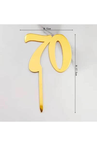 Choice 6 قطع 70 6 قطع/3 قطع أرقام 18/21/30/40/50/60/70/80 زينة كيك من الأكريل...