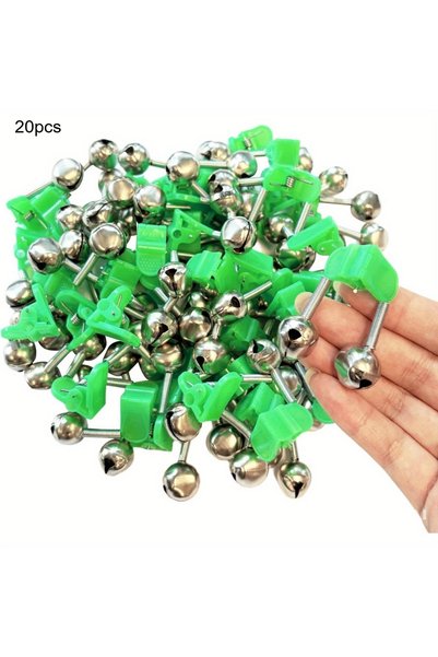 Choice 20pcs Fishing Bells, Dual Alert Fishing Bells for Rods, Clip on Fishin...