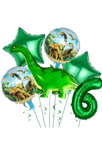 Choice 32inch 6 5/6Pcs Dinosaur Birthday Decorations 32inch Green Number Dino...