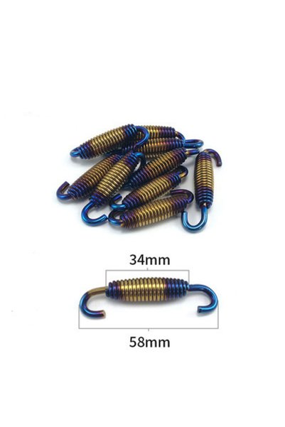 Choice Type A10 two pcs slip-on 2PC Universal Motorcycle Exhaust Spring Hooks...