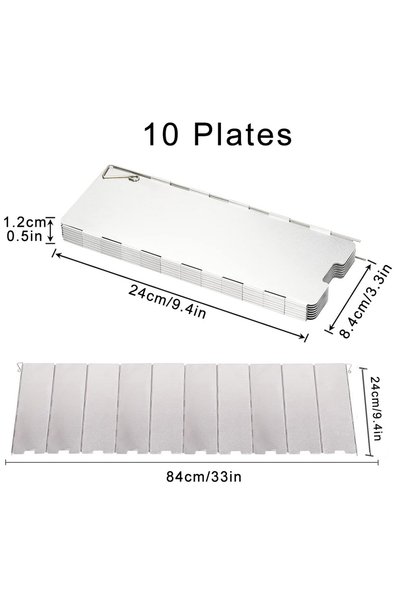 Choice 10 Plates 8 Plates Aluminum Windscreen Stove Windshield Wind Shield Ou...