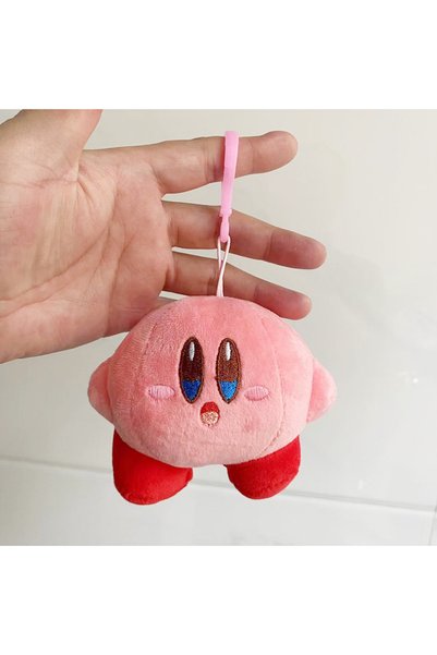BANDAI NO.1 Kirby Plush Doll Bag Charm Keychain Cute Cartoon Stuffed Toy Back...